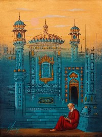 S. A. Noory, 18 x 24 Inch, Acrylic on Canvas, Cityscape Painting, AC-SAN-259